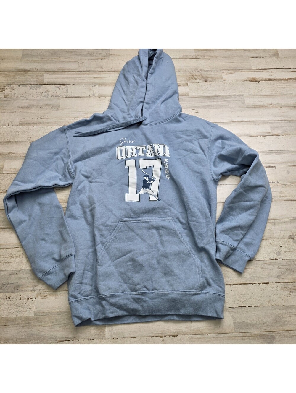Shohei Ohtani Hoodie Sweatshirt - Blue, Gildan, Cotton Blend, Size SMALL
